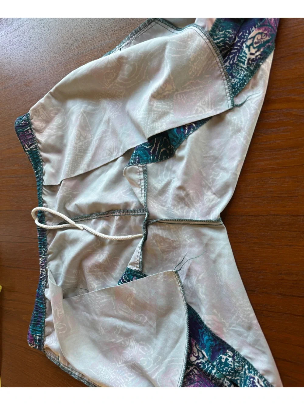 Vintage 90s Prince Sportswear retro Tennis Shorts Teal  graphic Abstract Print